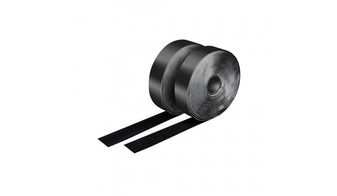 Self adhesive cable stra p set, 5m black