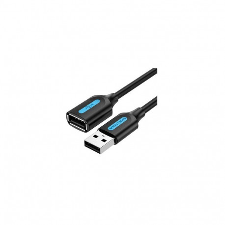 CABLE USB2.0 MALE TO FEMALE/1M BLACK CBIBF VENTION