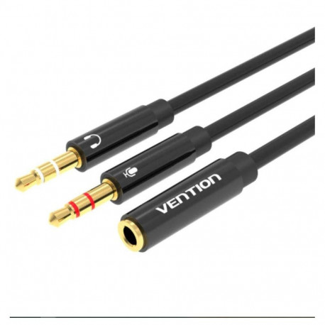 CABLE AUDIO 2X3.5MM TO 3.5MM/0.3M BBTBY VENTION