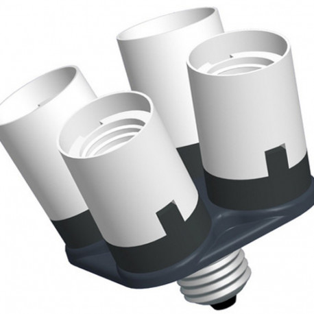 Falcon Eyes Lampholder AD-4E27 from 1 to 4 Lamps