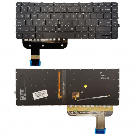 Keyboard - HP EliteBook 845 G7 Backlit Trackpoint US Black