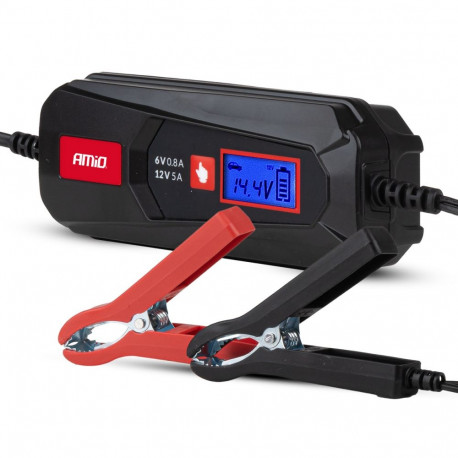 Prostownik cyfrowy lead acid std gel agm lfp max 5a 6v 12v amio-04522