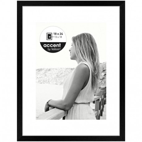 Nielsen pildiraam Aura 18x24 Wood + paspartuu, must (1134000)