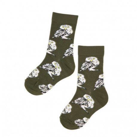 SOKISAHTEL PIPER rohelised öökullidega sokid lastele 443