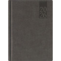 Raamatkalender A5 NÄDAL, hall, vertikaal, kõvaköide, kunstnahast kaantega 2026a.