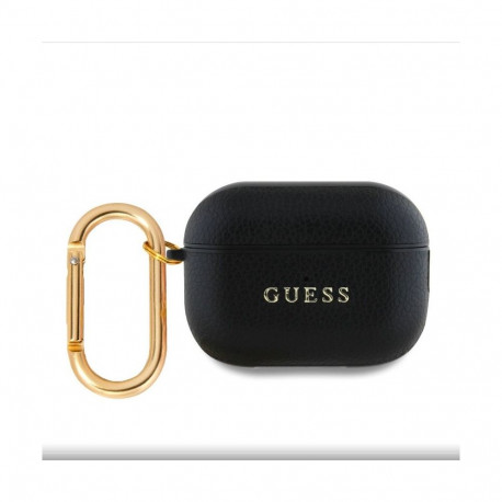 Guess Apple AirPods Pro 2 PU Grained Classic Logo Case Black