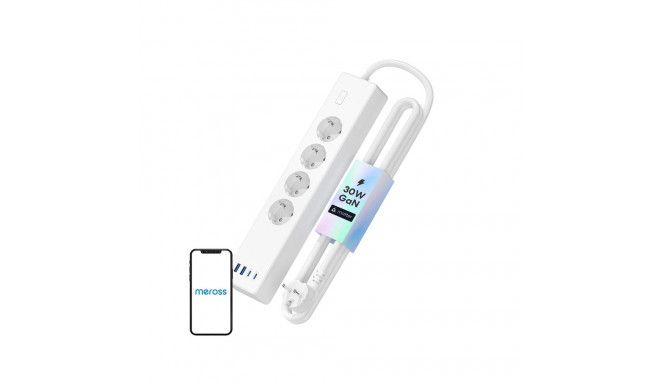 Meross MSP844(EU) smart fast charging power strip, 4 outlets + 2x USB-A + 2x USB-C (Matter)