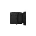 RACK CABINET 19" DOUBLE-SECTION WALL-MOUNT 12U/600X600 (FLAT PACK) BLACK LANBERG