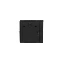 RACK CABINET 19" DOUBLE-SECTION WALL-MOUNT 12U/600X600 (FLAT PACK) BLACK LANBERG