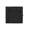 RACK CABINET 19" DOUBLE-SECTION WALL-MOUNT 12U/600X600 (FLAT PACK) BLACK LANBERG