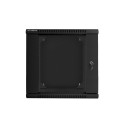 RACK CABINET 19" DOUBLE-SECTION WALL-MOUNT 12U/600X600 (FLAT PACK) BLACK LANBERG
