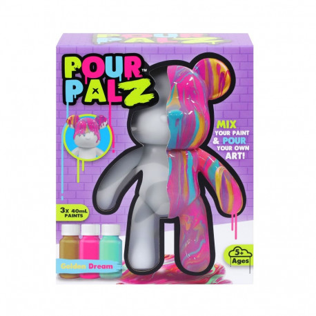Pour Palz DIY Paint Bear-Berry Blast