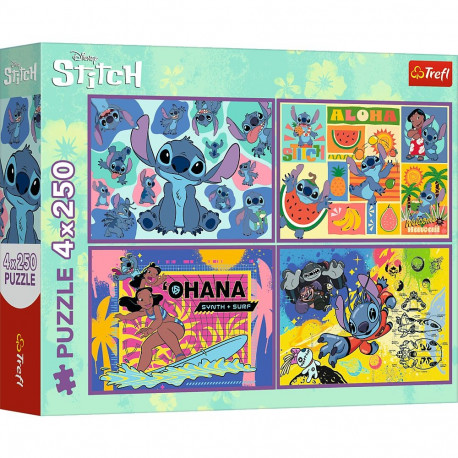 TREFL DISNEY STITCH Puslede komplekt, 4x250 osa