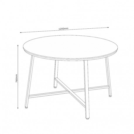 Söögilaud SANCIA D120xH76cm, tamm