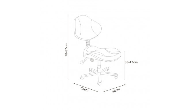Task chair PIPA black/grey