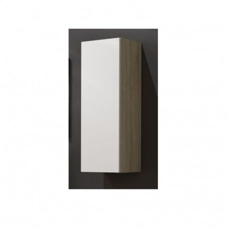 Cama VIGO "90" täis 90/35/32 sonoma/valge läikiv kapp