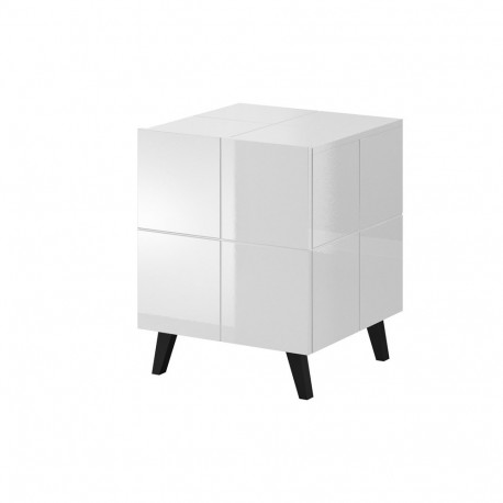 Cama bedside table REJA white gloss/white gloss