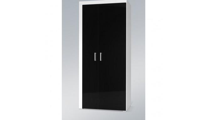 Cama SAMBA valge/must läikiv riidekapp