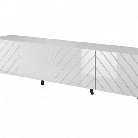 RTV kapp ABETO 200x42x52 valge/valge läikiv