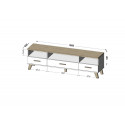 Cama RTV alus LOTTA 180cm wotan tamm + matt must