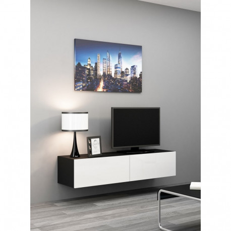 Cama TV stand VIGO 140 30/140/40 black/white gloss