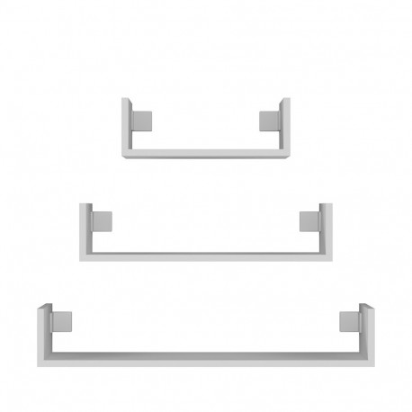 Topeshop MOBI 3P BIEL valge puitlaastplaadist seinariiul