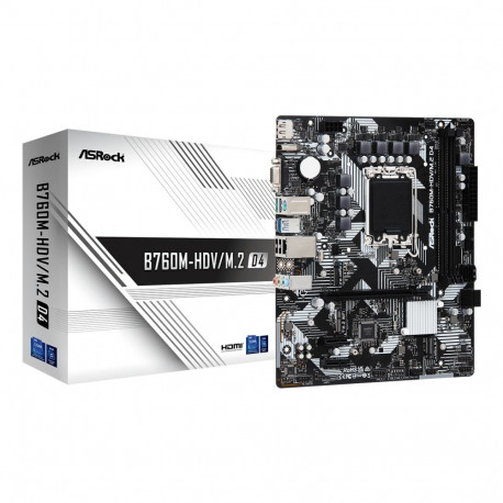 Asrock B760M-HDV/M.2 D4 Intel B760 LGA 1700 micro ATX emaplaat
