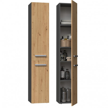 Topeshop NEL II ANT/ART vannitoa hoiukapp grafiit, tamm