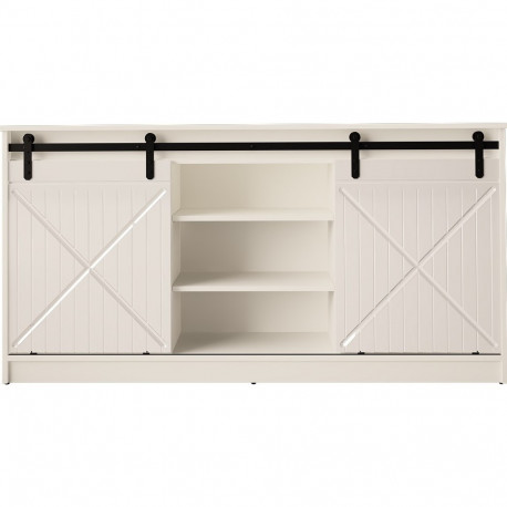 Chest of drawers 160x80x35 GRANERO white/gloss white