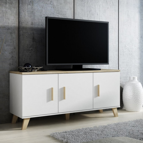 Cama sideboard LOTTA 150 3D white + sonoma oak