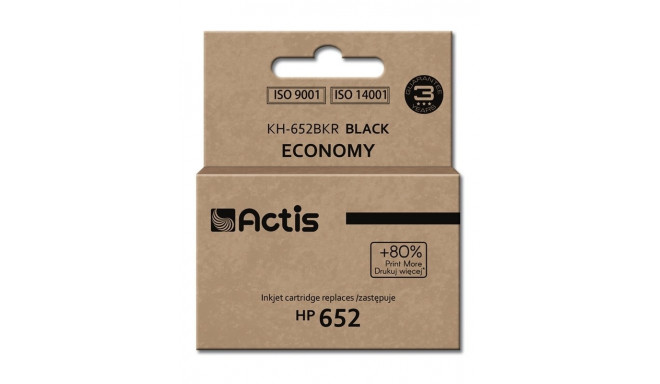 Actis KH-652BKR tint (asendus HP 652 F6V25AE; standard; 15 ml; 650 lehekülge, must)