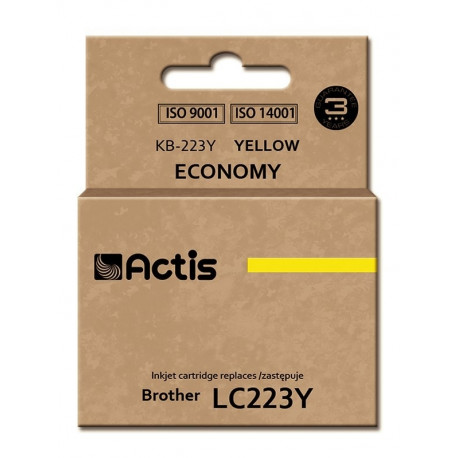 Actis KB-223Y tindikassett (asendus Brother LC223Y; standard; 10 ml; kollane)