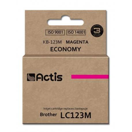 Actis KB-123M tint (asendus Brother LC123M/LC121M; standard; 10 ml; magenta)