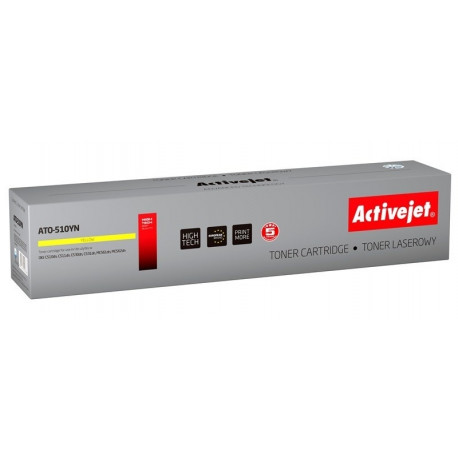 Activejet ATO-510YN kollane tooneri kassett (asendus OKI 44469723; Supreme; 5000 lehte)