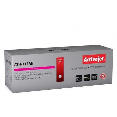 Activejet ATH-313AN tooner (asendus Canon, HP 126A CRG-729M, CE313A; premium; 1000 lehte; magenta)