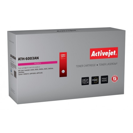 Activejet ATH-6003AN Toner (replacement for HP 124A Q6003A, Canon CRG-707M; Premium; 2000 pages; Mag