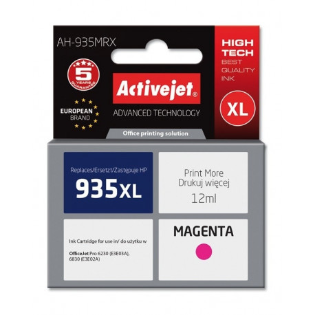 Activejet AH-935MRX tindikassett (asendus HP 935XL C2P25AE; premium; 12 ml; magenta)