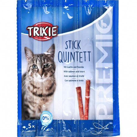 Snacks Premio Sticks-blackened salmon with trout-dry cat food-5x5g