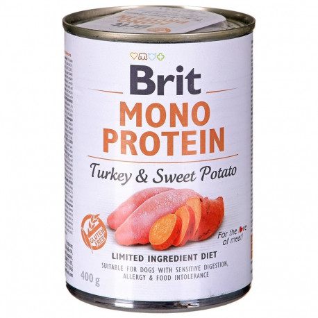 BRIT Mono Protein Turkey with sweet potato - Wet dog food - 400 g