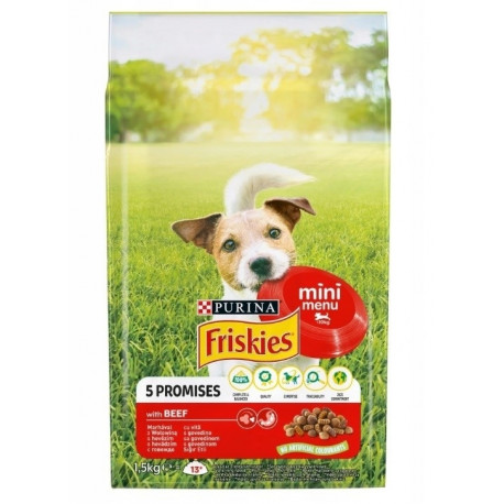 FRISKIES Mini Menu veiselihaga köögiviljadega kuiv koeratoit 1.5 kg