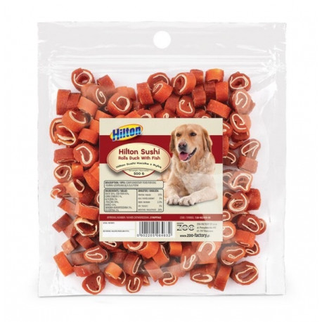 HILTON Sushi Rolls duck with fish - Dog treat - 500 g