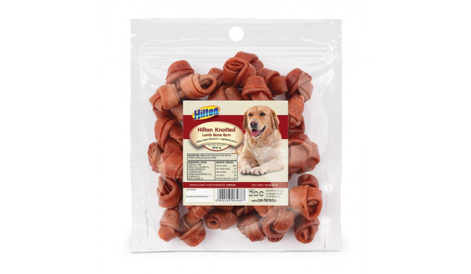 HILTON sõlmitud lambaluu 6 cm koera närimismaius 500g