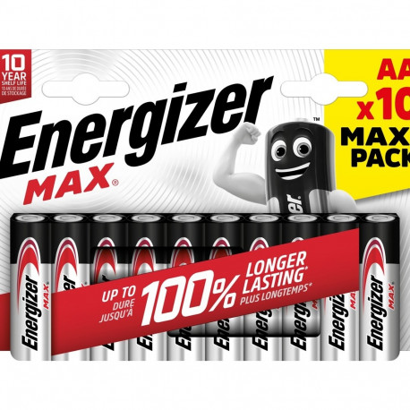 ENERGIZER BATTERIES MAX AA LR6 10 PCS ECO