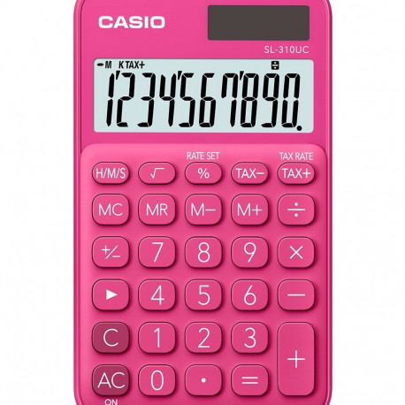 CASIO CALCULATOR POCKET SL-310UC-RD RED, 10 DIGIT DISPLAY