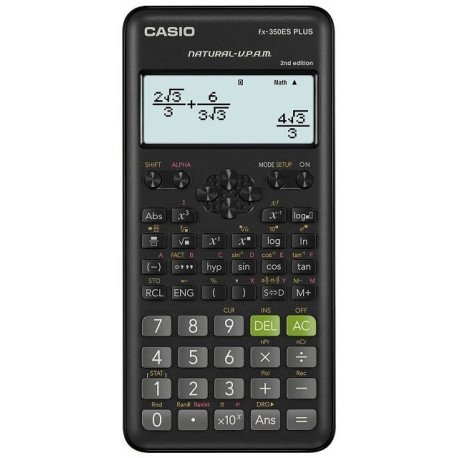 CASIO teaduslik kalkulaator FX-350ESPLUS-2 must, 12-kohaline ekraan