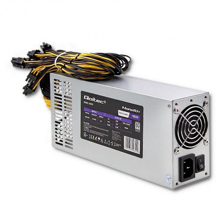 Qoltec 50350 toiteplokk 1850W PCI-E 80 Plus Platinum mängur kaevandaja