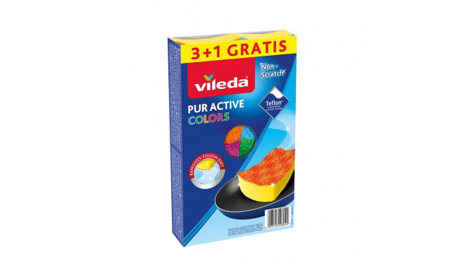Sponge Vileda Pur Active Colors 4 pc(s)