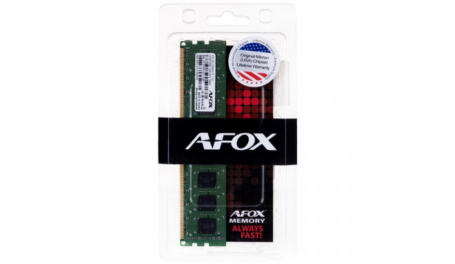 AFOX DDR3 8G 1333 UDIMM mälumoodul 8 GB 1333 MHz
