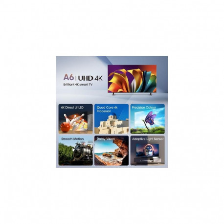 Hisense 50E6NT 127 cm (50") 4K Ultra HD Smart TV Wi-Fi Black 300 cd/m²