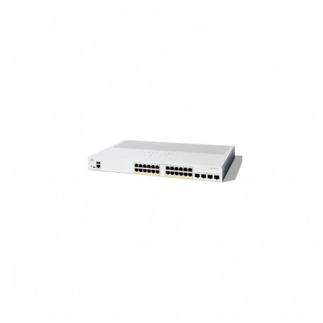Cisco Catalyst 1200-24P-4X Smart Switch, 24 Port GE, PoE, 4x10GE SFP+, Limited Lifetime Protection (